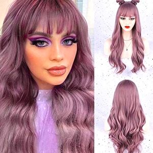 Forcuteu Purple Cosplay Wig With Bangs